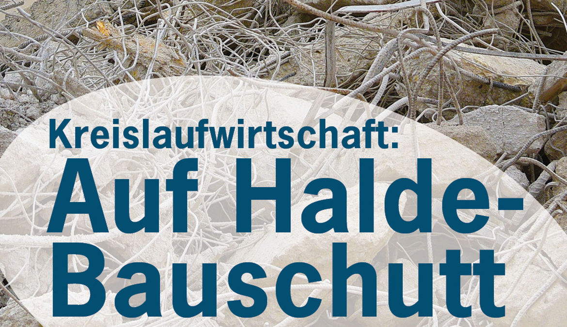 Titelbild der Podcastfolge "Auf Halde - Bauschutt" - Montage mit Schutthalde