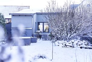 Foto: Birte Güntsche, Birte Güntsche Fotografie, Saulheim Scheune Gartenansicht