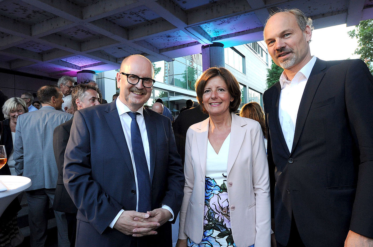 Drei für Baukultur: Kammerpräsident Gerold Reker, der Präsident der Architektenkammer Sachsen und Ministerpräsidentin Malu Dreyer