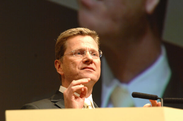 Foto: Dr. Guido Westerwelle am Rednerpult