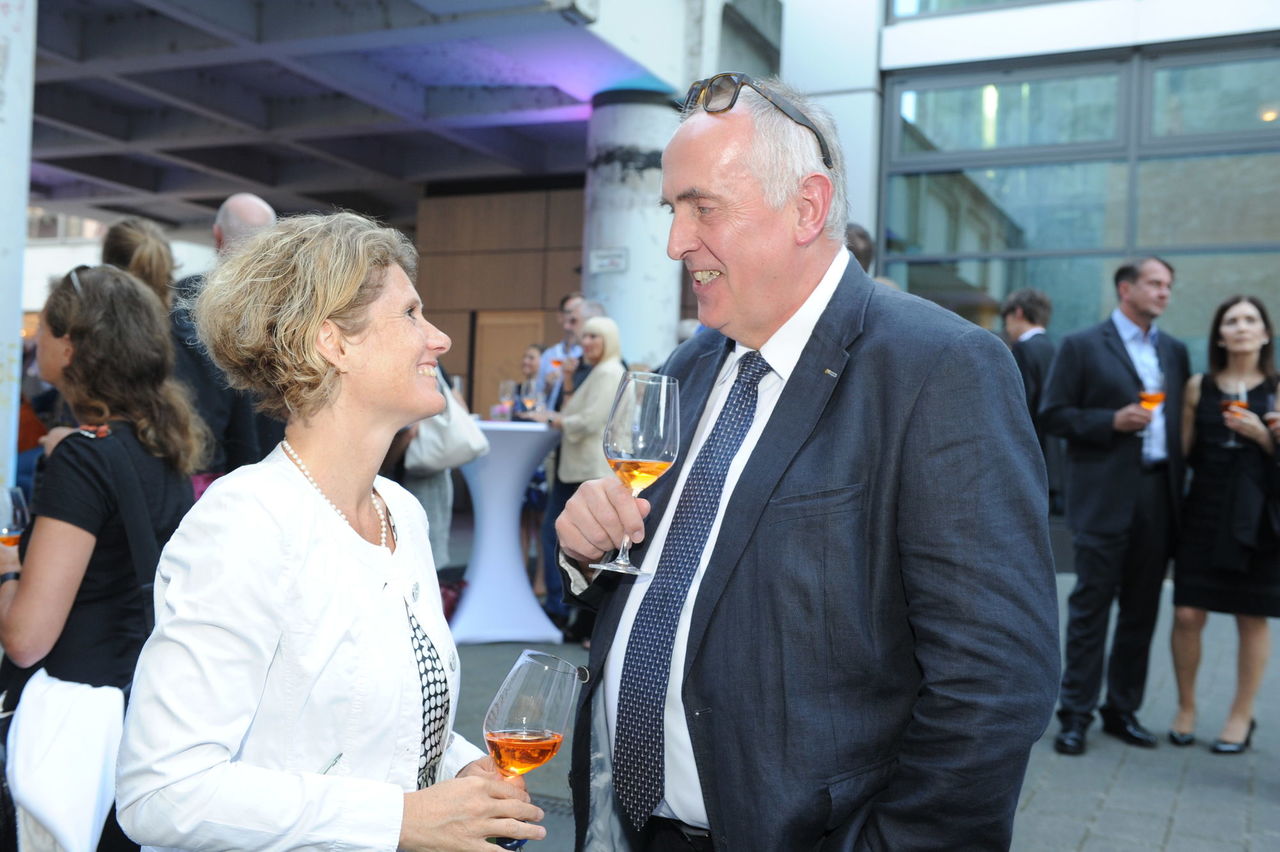 Präsident der Hochschule Mainz Gerhard Muth und MDL Eveline Lemke