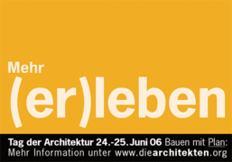 Abbildung: Anzeige zum Tag der Architektur 2006
