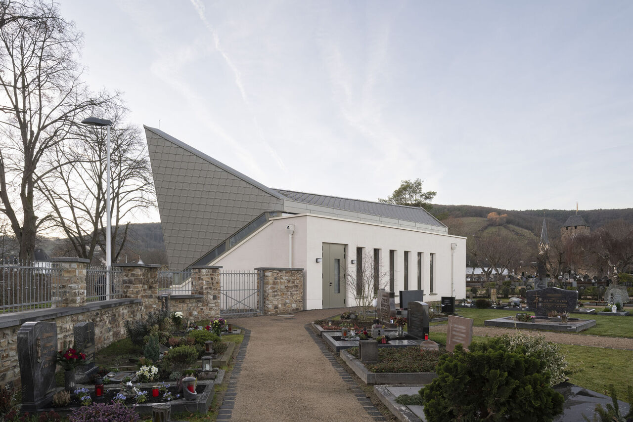 Ansicht Osten, Aussegnungshalle 