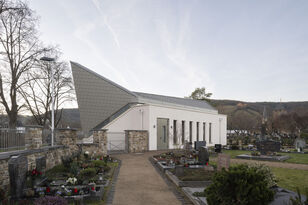 Ansicht Osten, Aussegnungshalle 