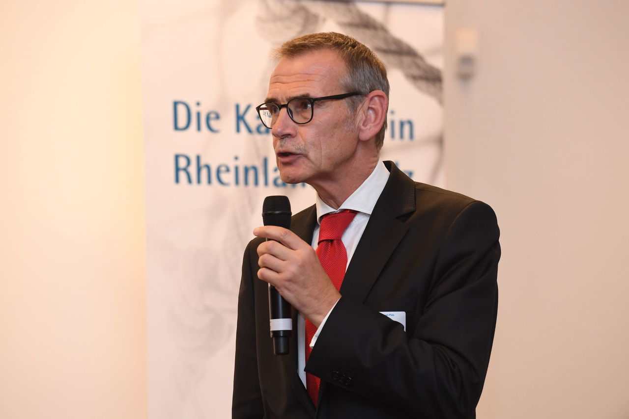 Justizrat Gerhard Leverkinck beim Parlamentarischen Abend der Kammern in Rheinland-Pfalz. KiRLP
