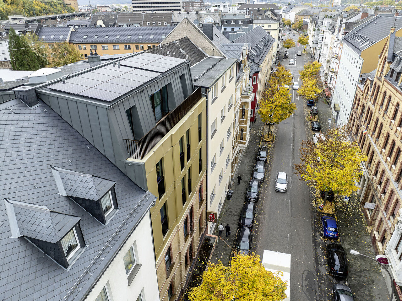 Vogelperspektive Straße
