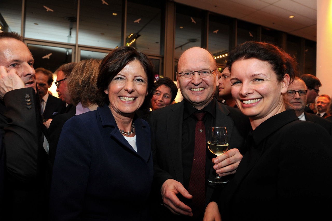 Foto: Ministerpräsidentin Malu Dreyer, Vizepräsident Ernst Eichler ud Hauptgeschäftsführerin Dr. Elenea Wiezorek