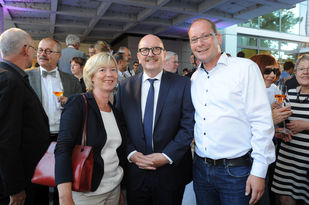Bau- und Finanzminsterin Doris Ahnen, Kammerpräsident Gerold Reker und MDL Gerd Schreiner, baupolitischer Sprecher der CDU-Landtagsfraktion.