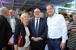 Bau- und Finanzminsterin Doris Ahnen, Kammerpräsident Gerold Reker und MDL Gerd Schreiner, baupolitischer Sprecher der CDU-Landtagsfraktion.