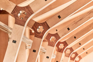 Foto: Andreas Labes, Andreas Labes Fotografie, Berlin Detail Ringknoten Rahmentragwerk