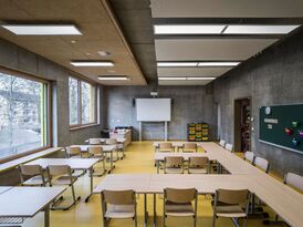 Foto: Thomas A. Berger, www.diebergerdesigner.de, Linkenheim-Hochstetten Klassenraum in Gelb