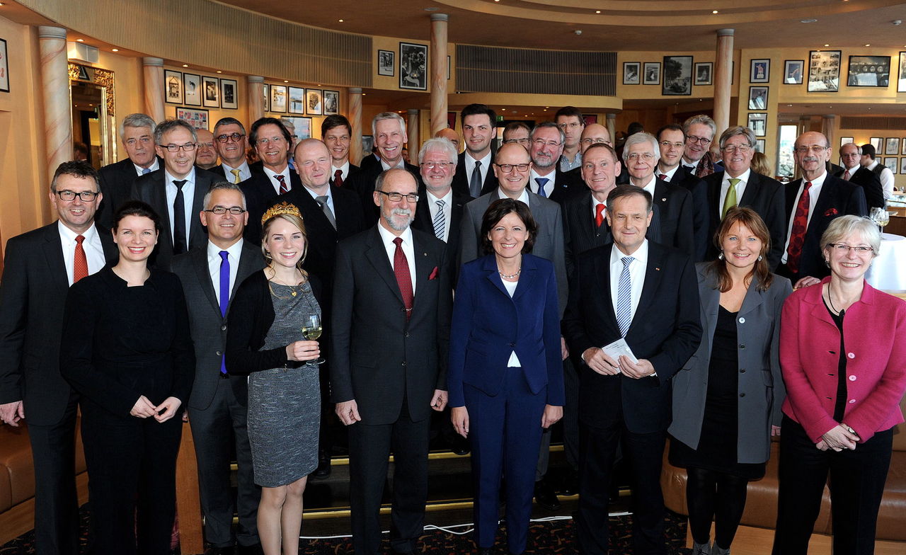 Foto: Präsidenten und Hauptgeschäftsführer vor dem Jahresempfang