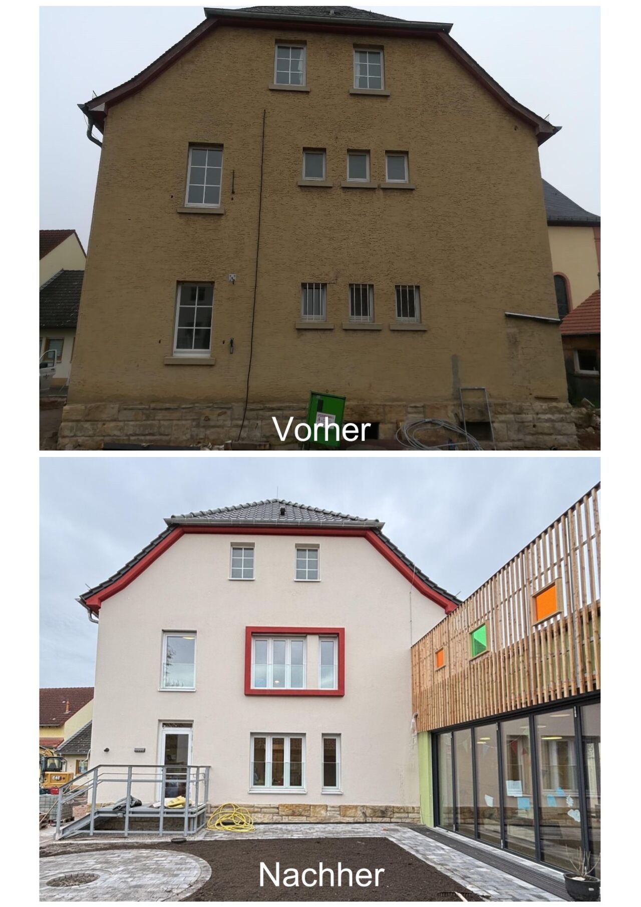 Vorher-Nachher Pfarrhaus