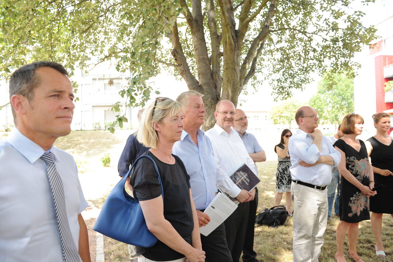 Foto: interessierte Zuhörer bei der Vorstellung des Konversionsprojekt Wohnpark Liebenauer Feld, Worms