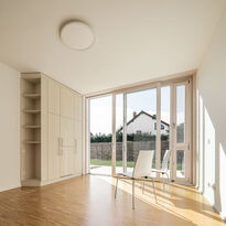 Foto: Daniel Vieser, Daniel Vieser. Architekturfotografie, Karlsruhe Hospiz Bad Dürkheim_Innenraum Gästezimmer