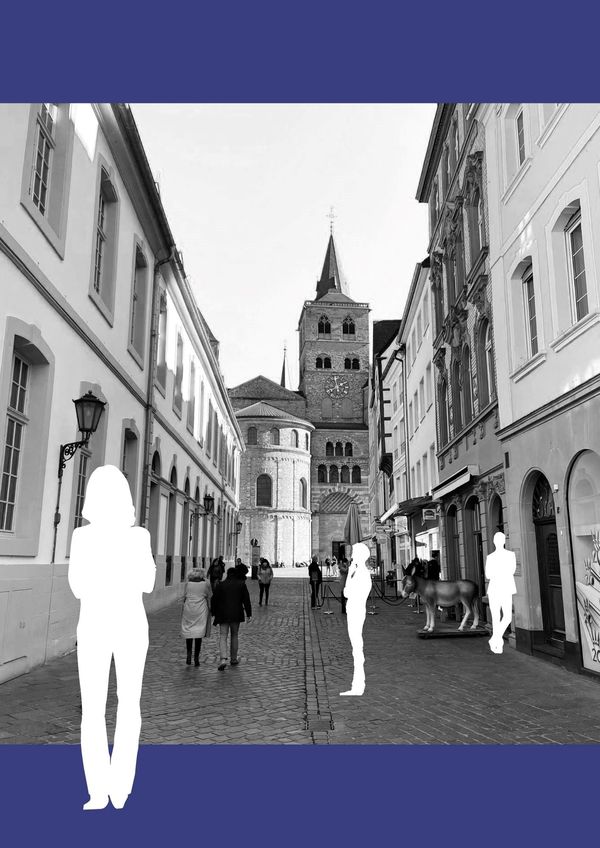 eine Straßenszene in Trier