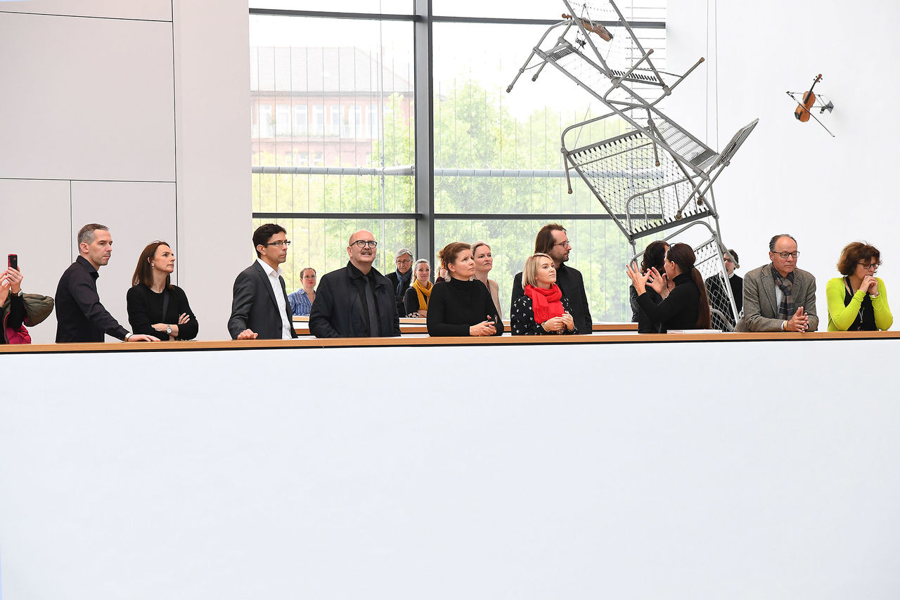 Architekturführung zu Beginn der Tagung durch den Neubau der Kunsthalle Mannheim