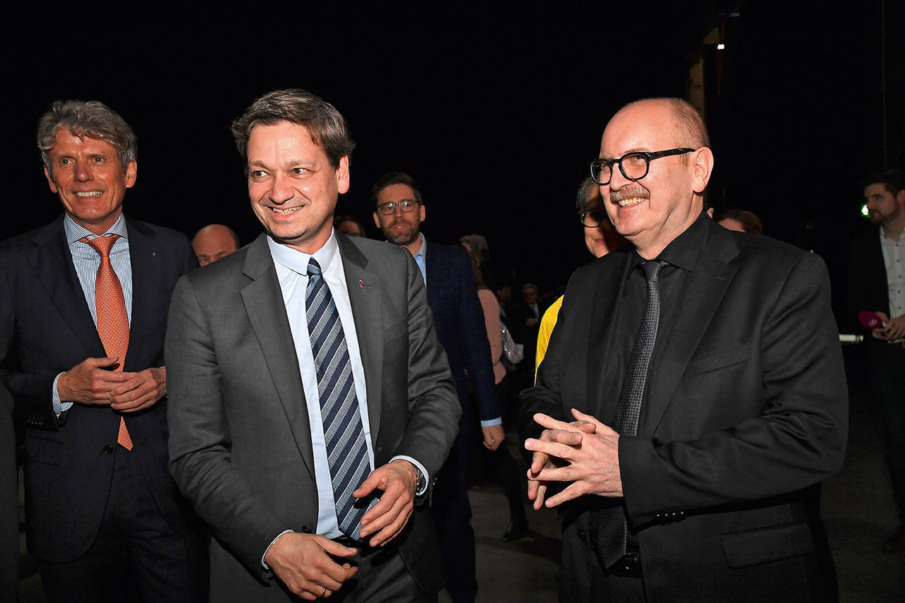 Dr. Wilfried Woop, Präsident der Zahnärztekammer, CDU-Fraktionsvorsitzender Christian Baldauf und Kammerpräsident Gerold Reker