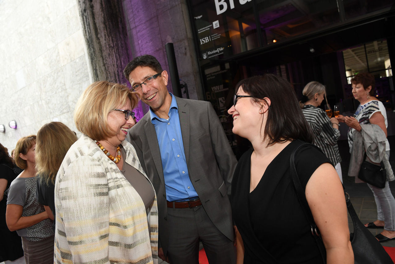 Christine Vater im Gespräch mit Marc Derichsweiler und Bianca Klein