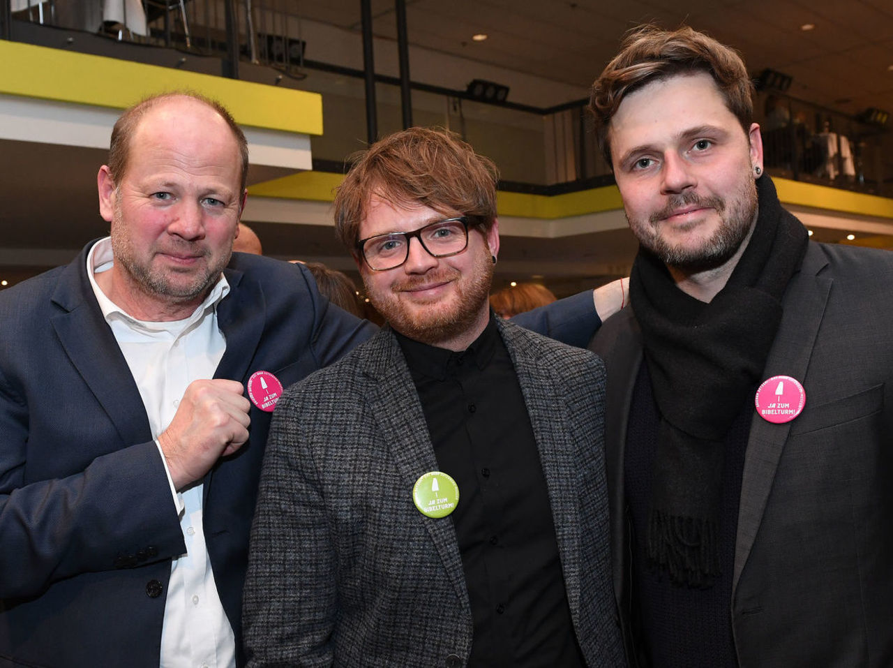 Architekten für den Bau des Bibelturms: Prof. Heinrich Lessing mit Stefan Paulus und Tobias Schneberger