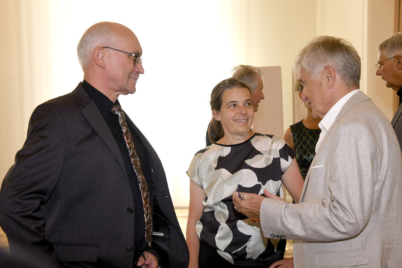 Vizepräsident Joachim Becker, Vizepräsidentin Edda Kurz und Klaus Bierbaum