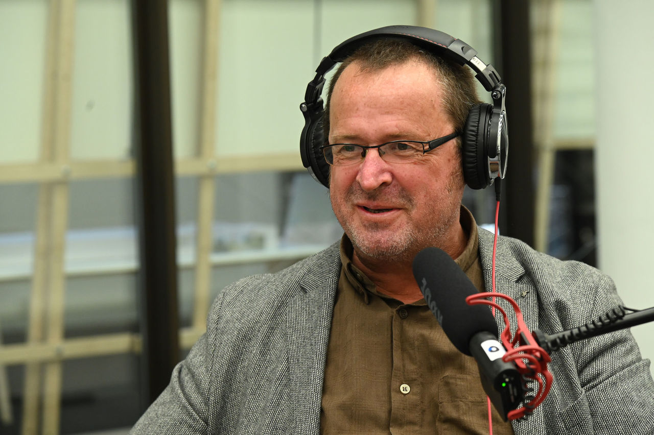 Prof. Dr. Dirk Löhr bei der Aufnahme des Podcasts im Zentrum Baukultur