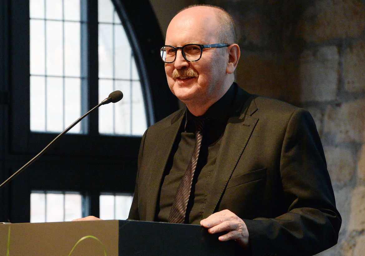 Präsident Gerold Reker begrüßt zum Hambacher Architekturgespräch 2019