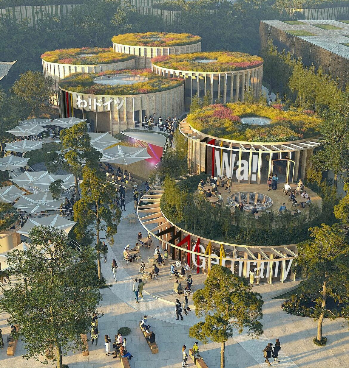Deutscher Pavillon auf der EXPO 2025 Osaka | Rendering: MIR_LAVA_facts and fiction