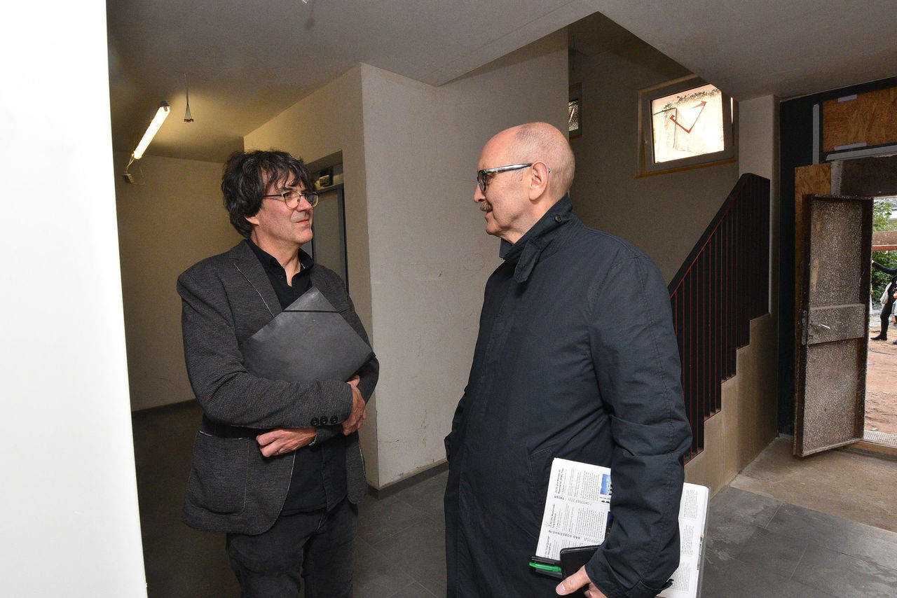 Architekt Christian Engel im Gespräch mit Kammerpräsident Gerold Reker