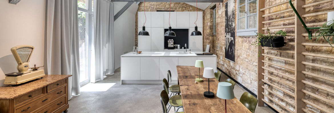 Foto: Nikolay Kazakov, niko design, Karlsruhe Innenansicht der ausgebauten Genussfabrik