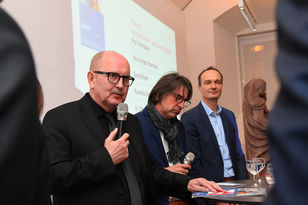 v.l.n.r. Kammerpräsident Gerold Reker, Prof. Dirk Bayer - fatuk an der TU Kaiserslautern und Staatssekretär Dr. Stephan Weinberg