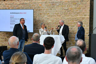 Andy Becht, Annette Müller (Moderation), Joachim Becker, Heinz-Uwe Fetz 