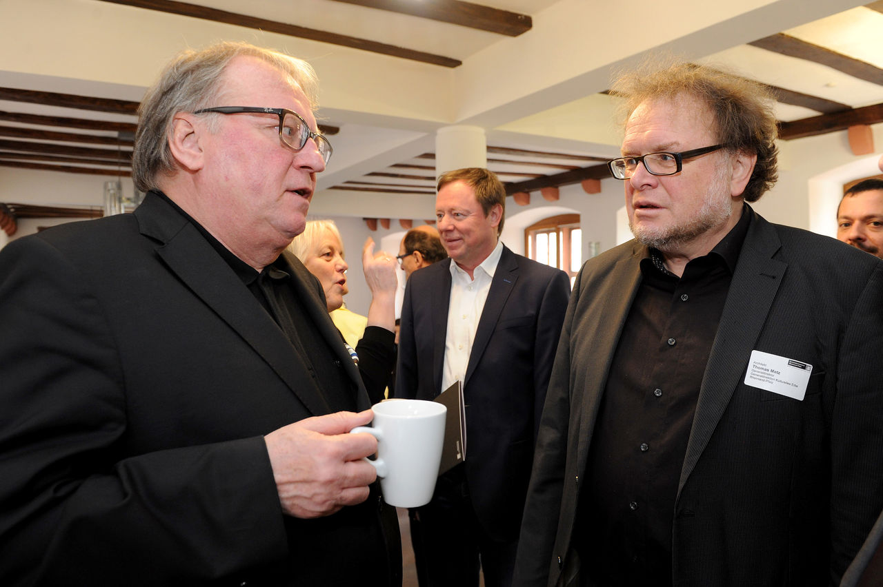 Walter Schumacher und Thomas Metz im Gespräch.