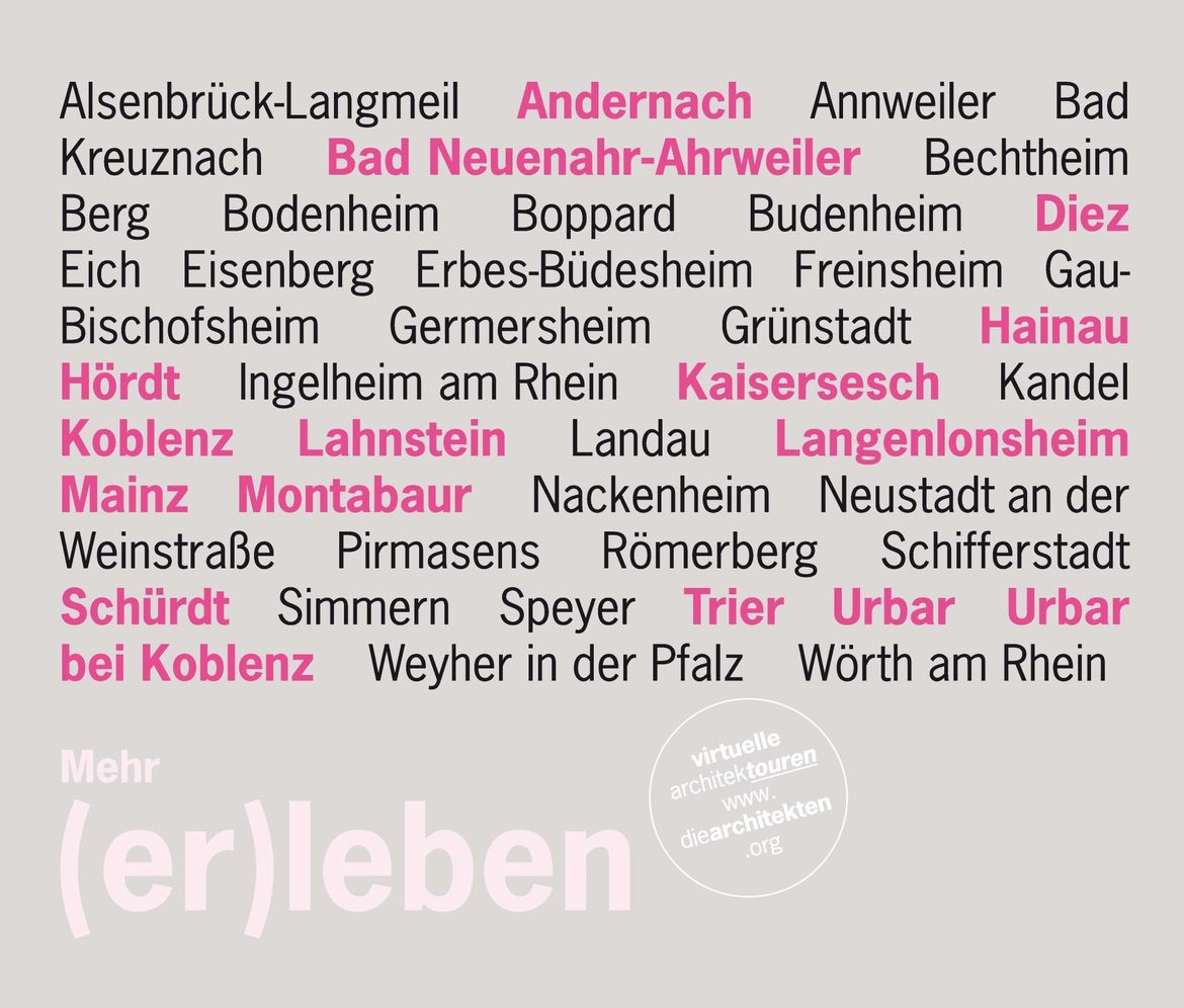 Typografisches Plakat zur Preview-Ausstellung im Schaufenster Baukultur Koblenz