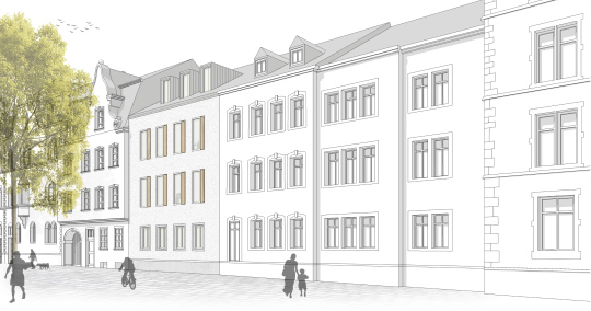 2. Preis, Bietergemeinschaft WW+ GmbH und Atelier PRO Architekten BV aus Trier