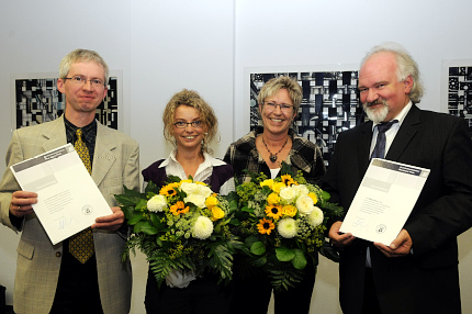 Die Geehrten: Joachim Sautter, Stefanie Corz, Petra Jakob, Wolfgang Kraus